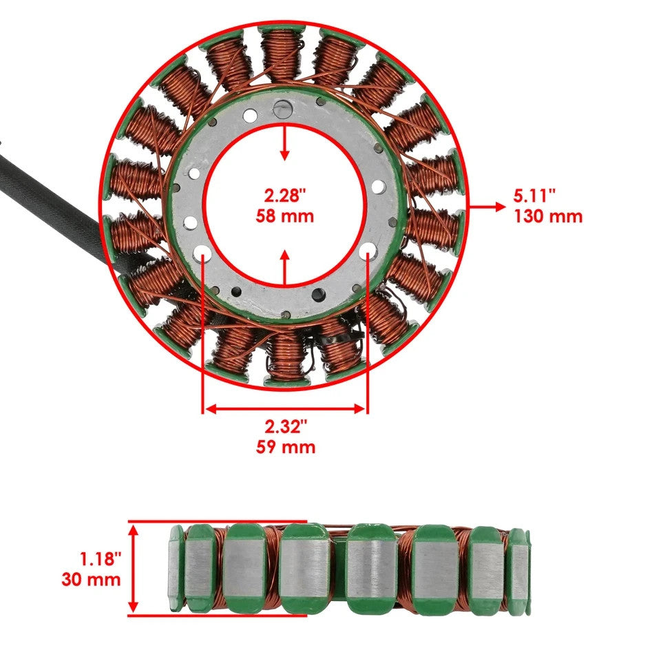 Stator & Pickup Coil for Kawasaki VN1500N Vulcan 1500 Classic Fi 2000-2002