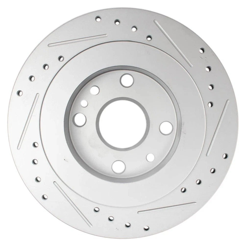Rear Performance Drilled Slotted G-Coated Rotor Pair for Mazda Ford