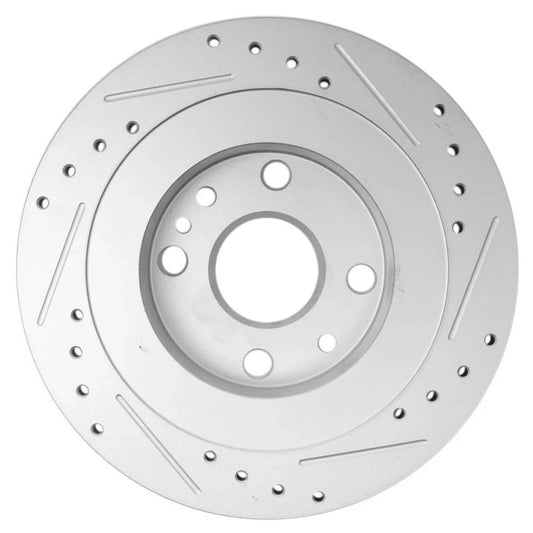 Rear Performance Drilled Slotted G-Coated Rotor Pair for Mazda Ford