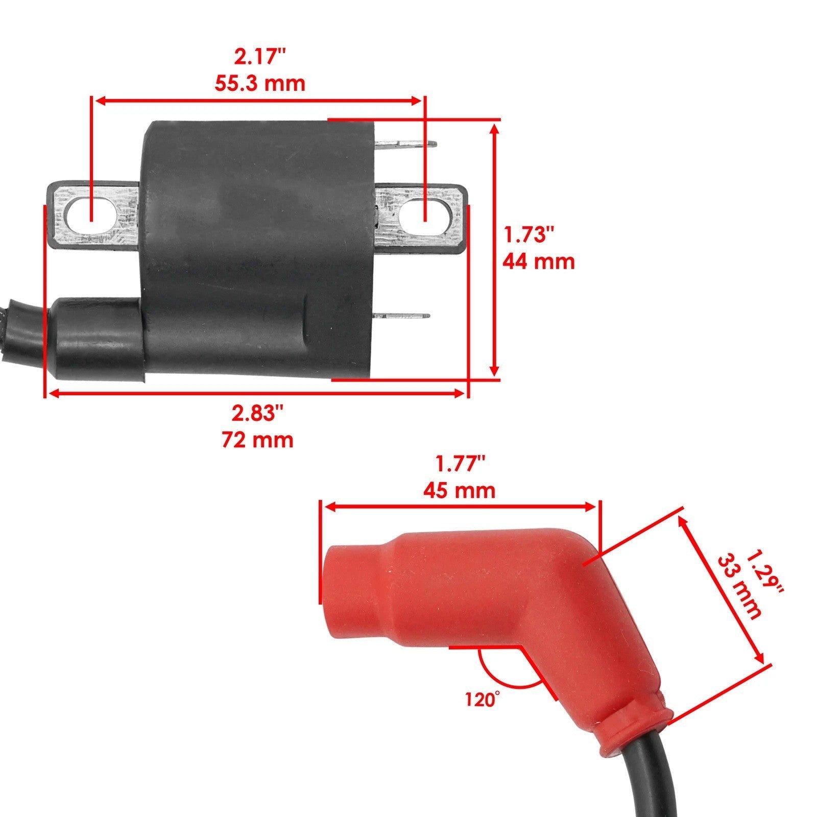 Ignition Coil for Yamaha Grizzly 550 YFM550 YFM5Fg Fi Eps 4WD 2009-2014