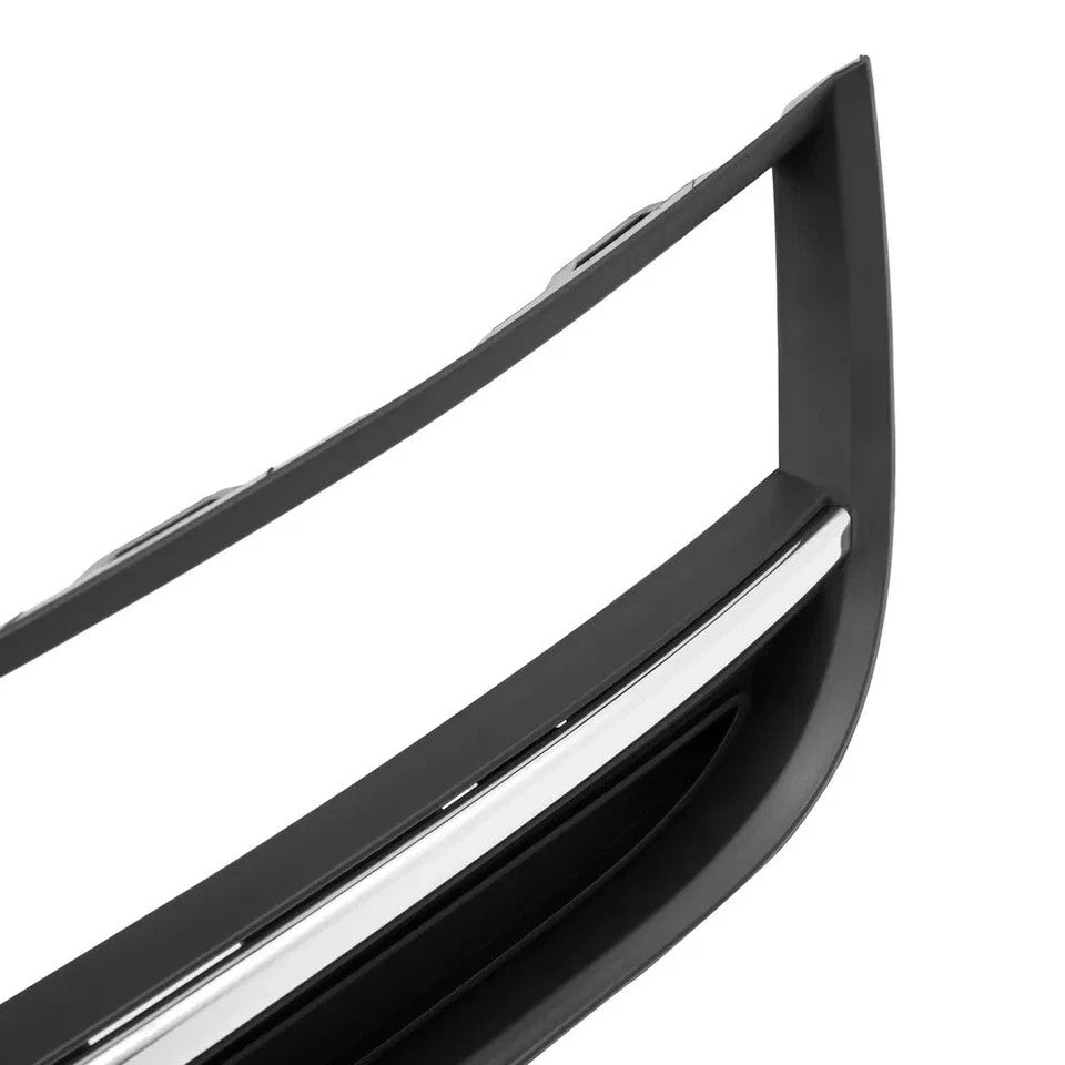 HECASA Fog Light Bezels For Volkswagen Passat 12-15 Black Driver&Passenger Side