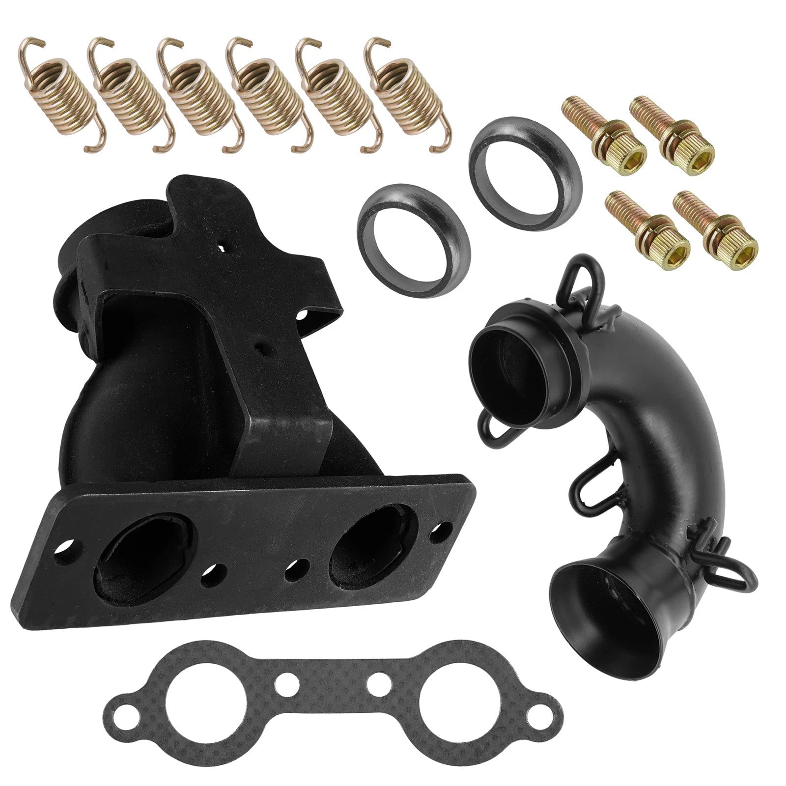 Caltric Exhaust Manifold and Elbow Pipe Kit For Polaris Ranger 4X4 800 2010-2011