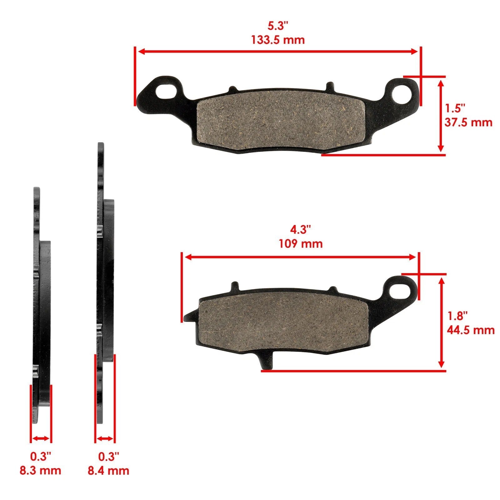 Front & Rear Brake Pads for Kawasaki VN1500 Vulcan 1500 Nomad Fi 1999 2000