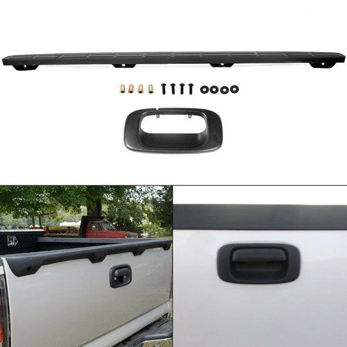 For Chevy Silverado Sierra 99-07 Tailgate Cap Molding Cover + Handle Bezel Trim