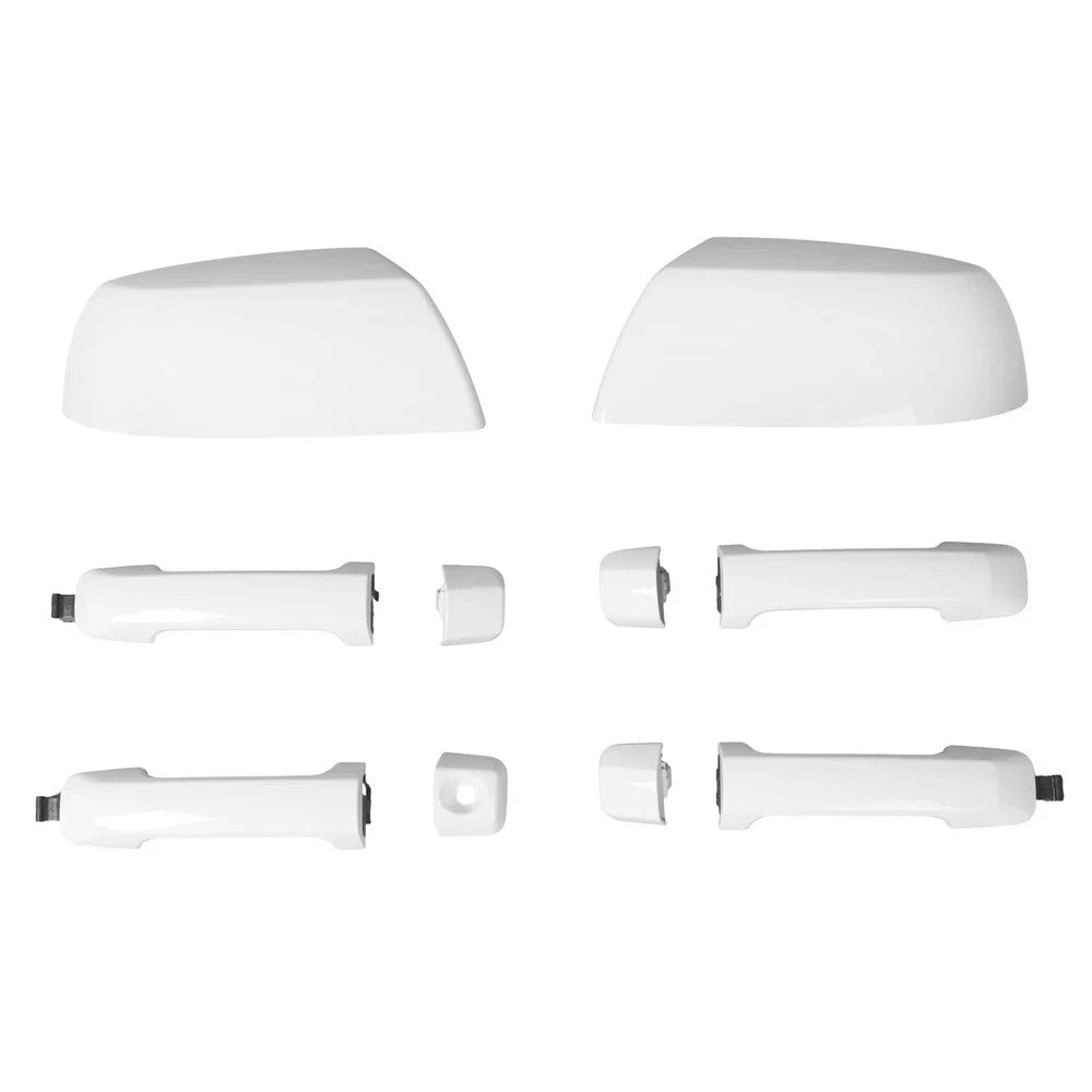 For Toyota Tundra Sequoia 2011-2019 White Mirror Cover & Door Handle Kit Replace