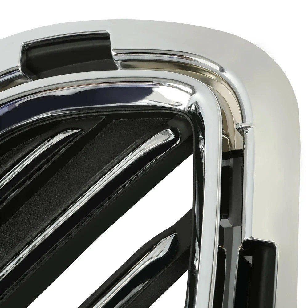 HECASA For 2014-2019 Ford Fiesta 4DR 15 16 17 18 Front Chrome Upper Grille Grill