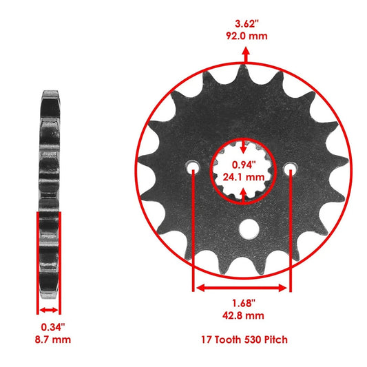 Black Drive Chain And Sprocket Kit for Suzuki GSX-R1300R Hayabusa 1300 1999-07