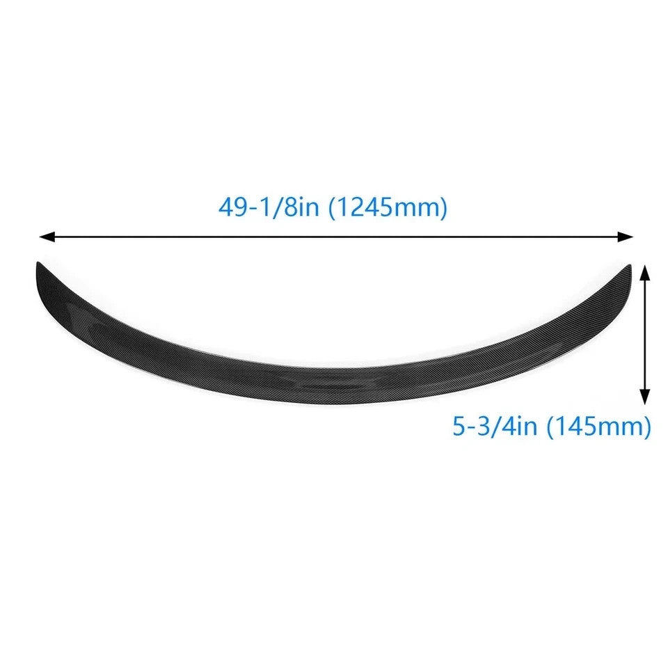 For Tesla Model 3 2017-2023 Rear Spoiler Trunk Lip Carbon Fiber Look Duck Tail