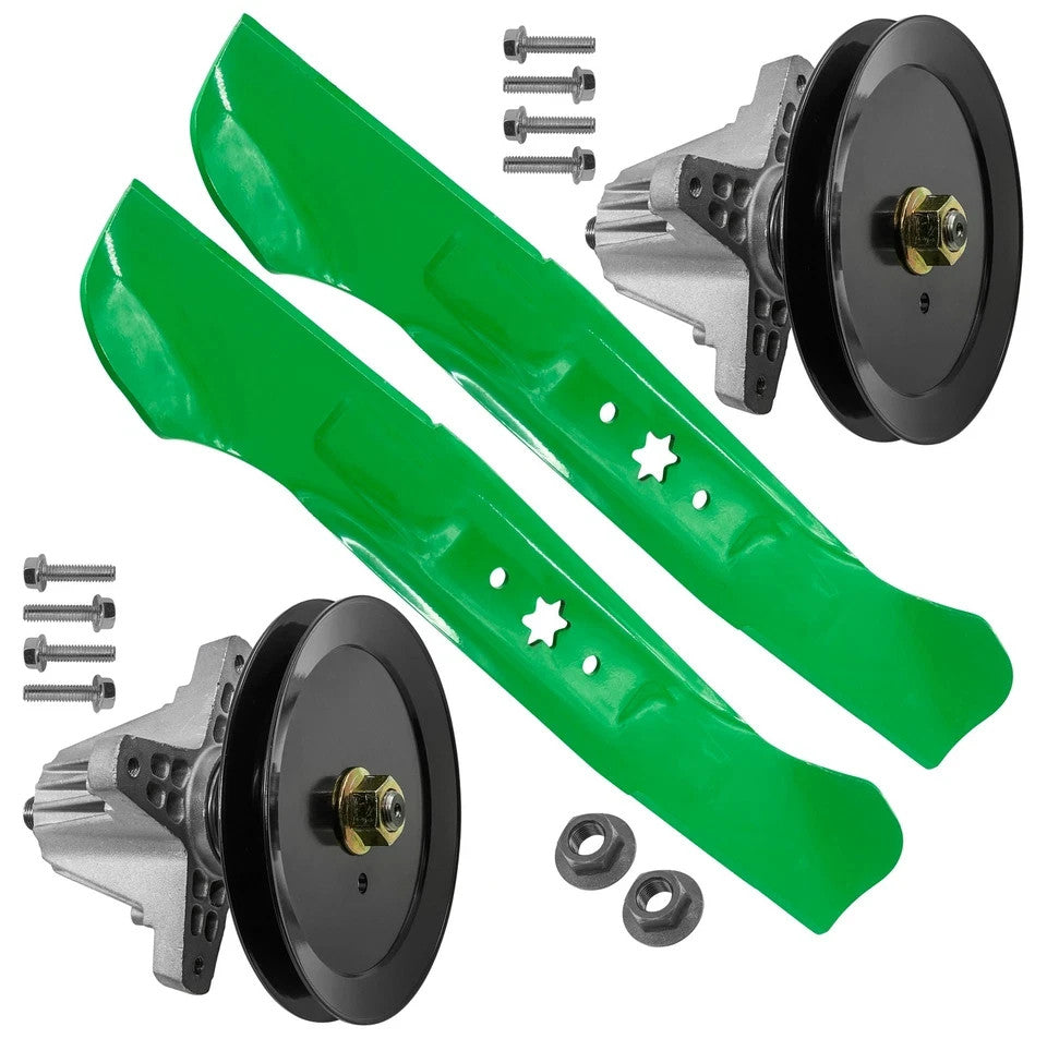 Deck Spindle with Pulley & Blade For Troy Bilt Thoroughbred Horse TB2246 46"