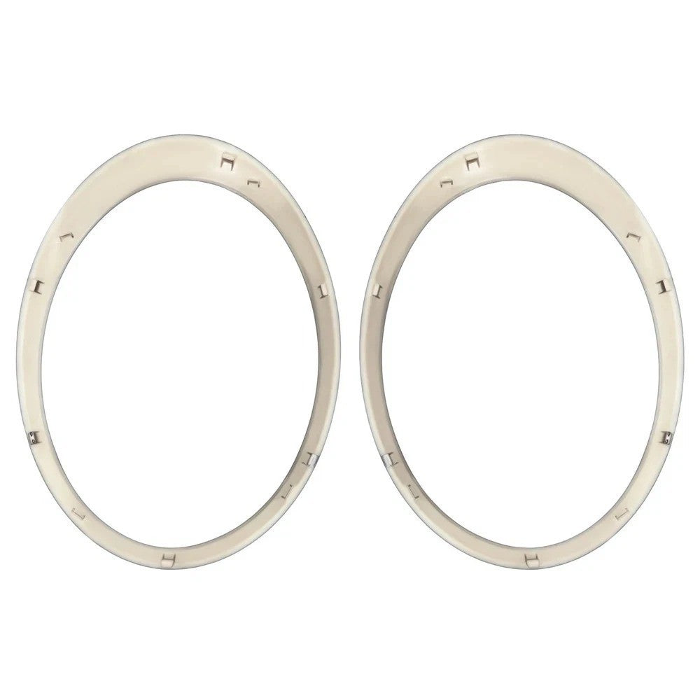 HECASA 2X Black Headlight Bezel Trim Ring Cover For Mini Cooper R55 R56 2007-15