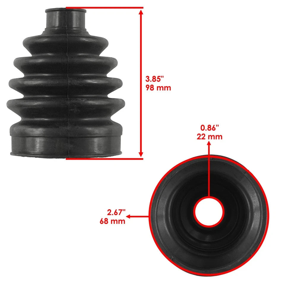 2 Front Axle Outer Inner CV Boot Kit for Kawasaki Brute Force 750 KVF750 2012-17