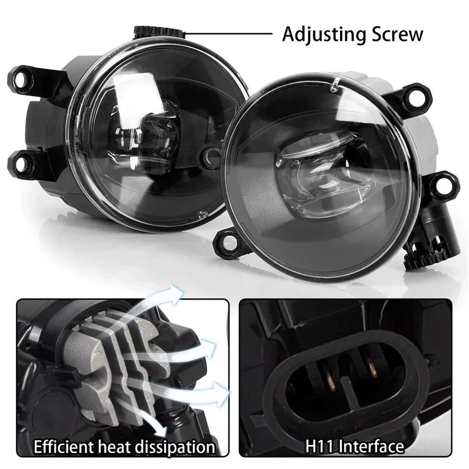 LED Fog Lights Lamps Clear For Toyota Tacoma 4Runner Tundra RAV4 2010 2012-2023
