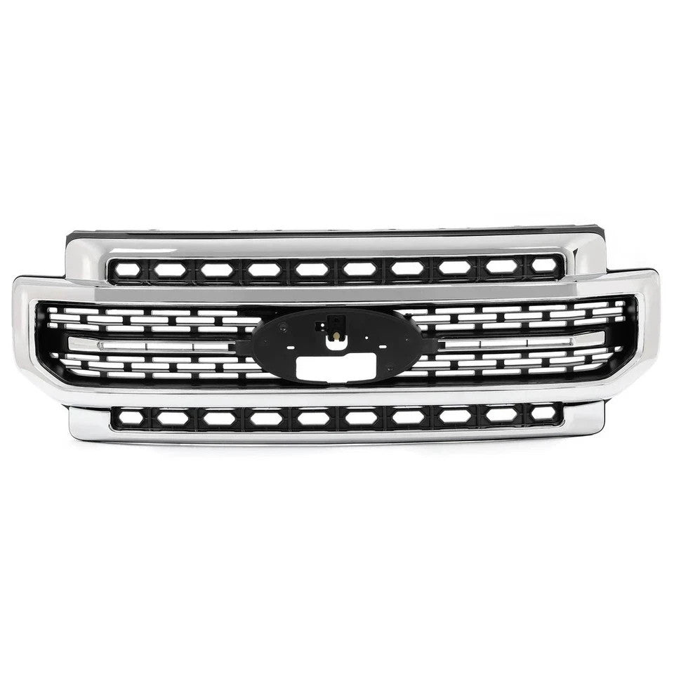 For Ford F-250 F-350 Super Duty 2020 2021 2022 Chrome Front Upper Bumper Grille