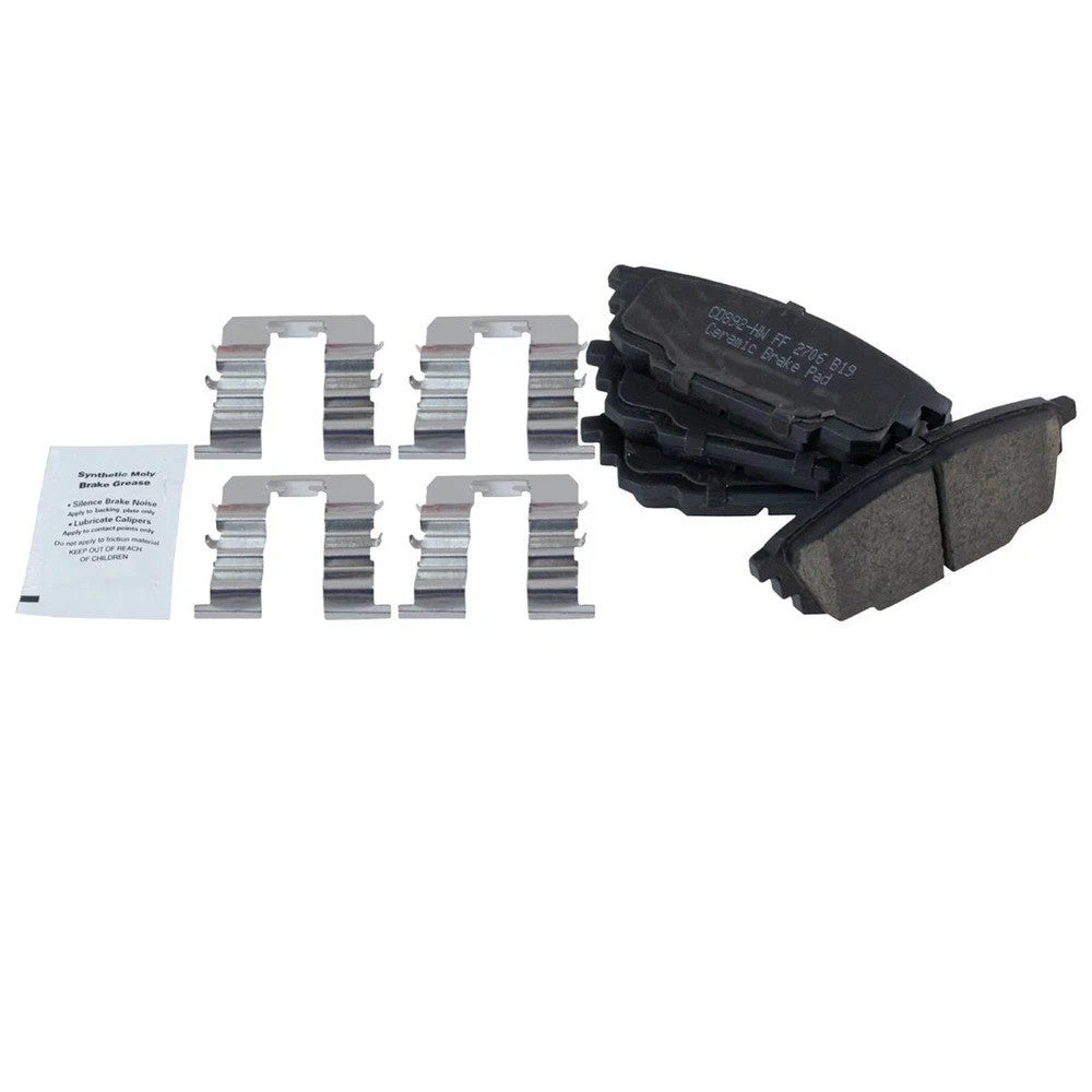 Front & Rear Premium Posi Ceramic Brake Pad & Rotor Kit for Mazda Protege
