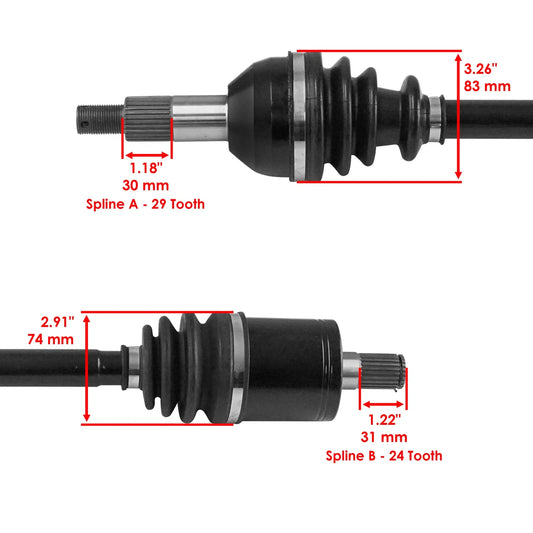 Front Left & Right CV Axle For Can-Am Defender HD10 XMR 2019-2025 705402420