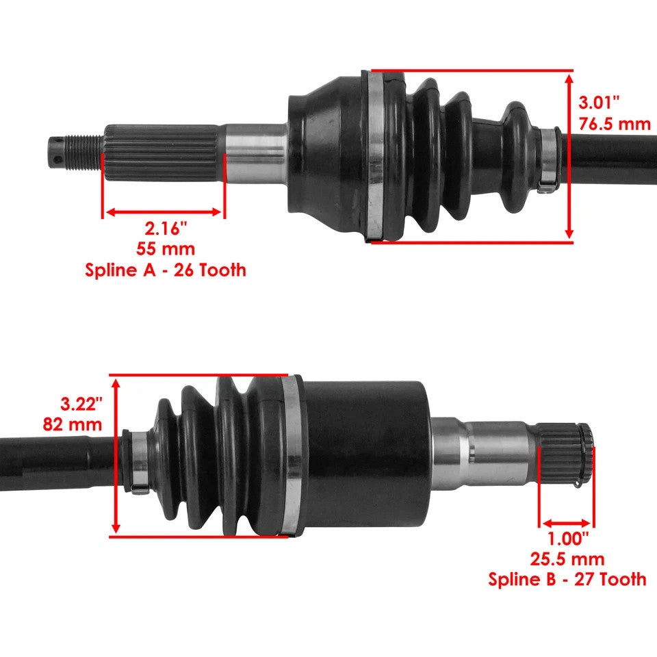 Caltric Rear Axle for Polaris Ranger 900 Diesel 2011-2014 Left and Right