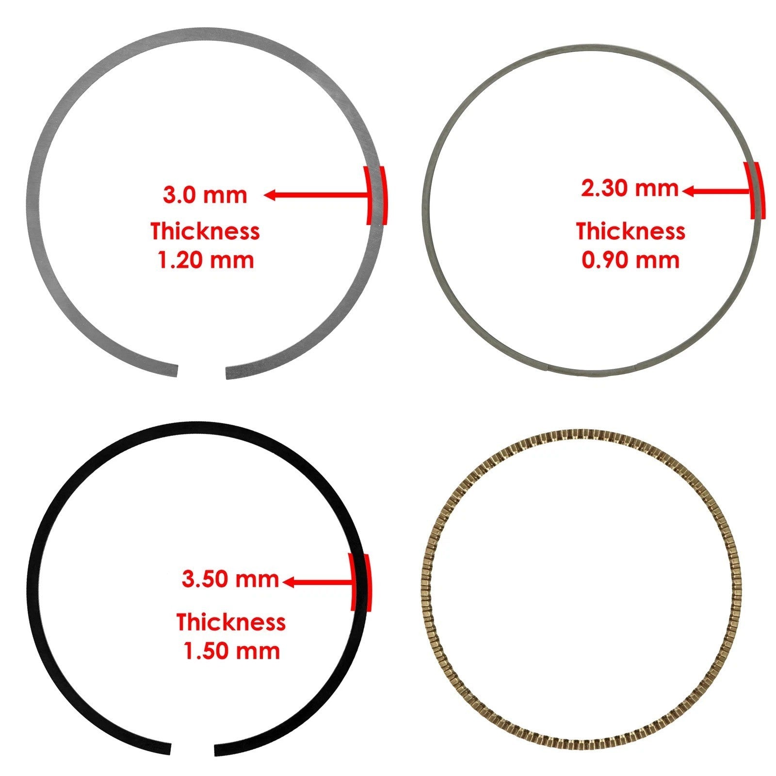 Caltric Piston Rings For Yamaha Moto-4 YFM350/Warrior 350 YFM350 1987-2004