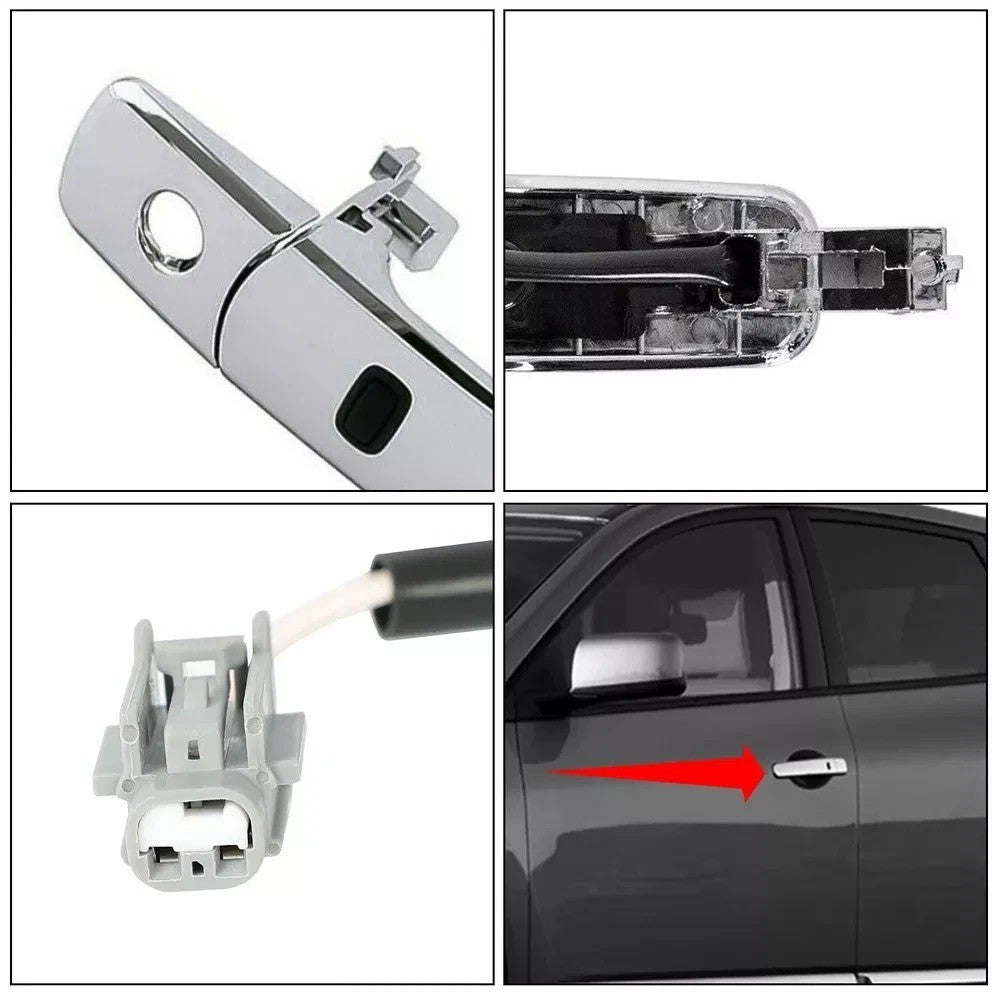 Fit 03-07 Nissan Murano Front Driver Outside Chrome Door Handle With Smart Entry