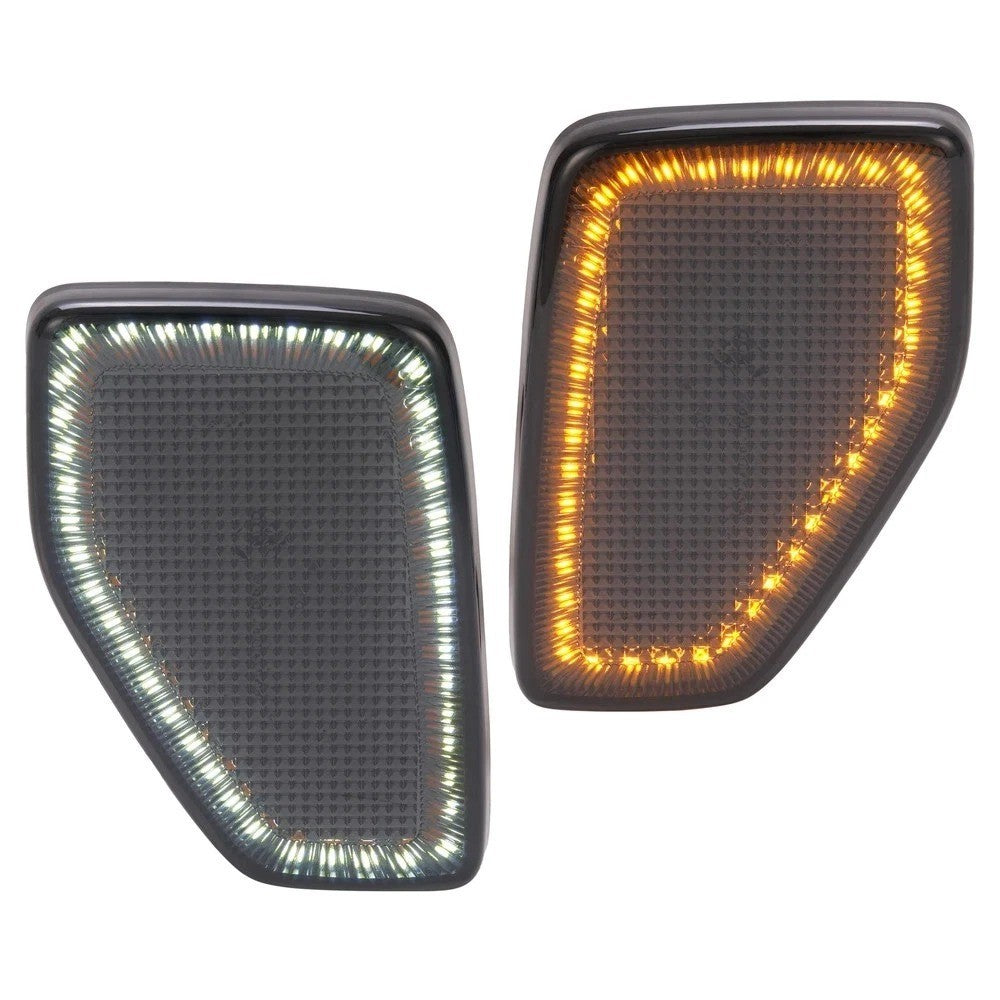 Smoke LED Front Fender Lamps Side Marker Lights For Hummer H3 05/06-10&H3T 09-10