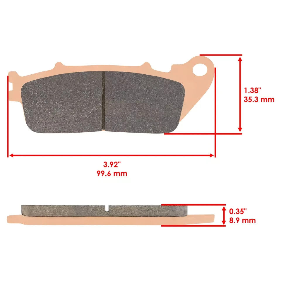 Rear Sintered Brake Pads for Honda CB1000R CB1000RA 2011-2019 / 06435-MFN-D01