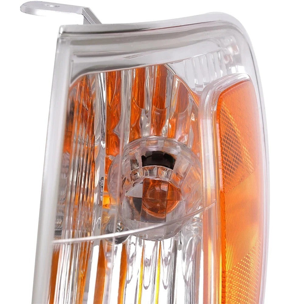 Chrome Amber For Land Cruiser 1998-2004 Corner Lights Signal Marker Lamps Pair