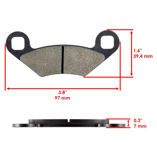 Front Rear Brake Pads for Polaris Sportsman 400 HO 4X4 2008 2009 2010
