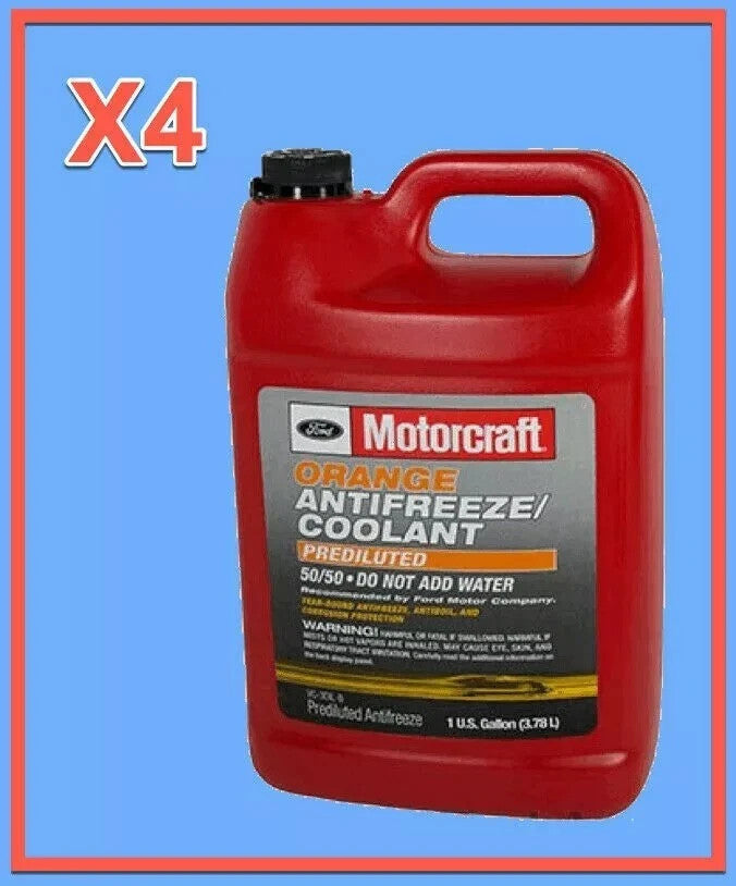 4Gallons Engine Coolant Antifreeze for FORD MOTORCRAFT Orange/Yellow Pre diluted