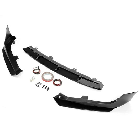 HECASA Front Bumper Lip Splitter YF Style For 2018-2020 Honda Accord Gloss Black