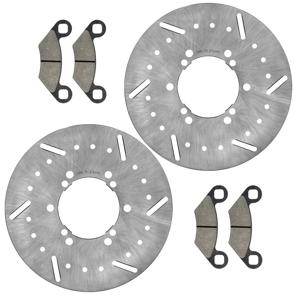 2 Front Brake Disc Rotor W/ Pad for Polaris Magnum 425 425L 4X4 1995 1996-1998