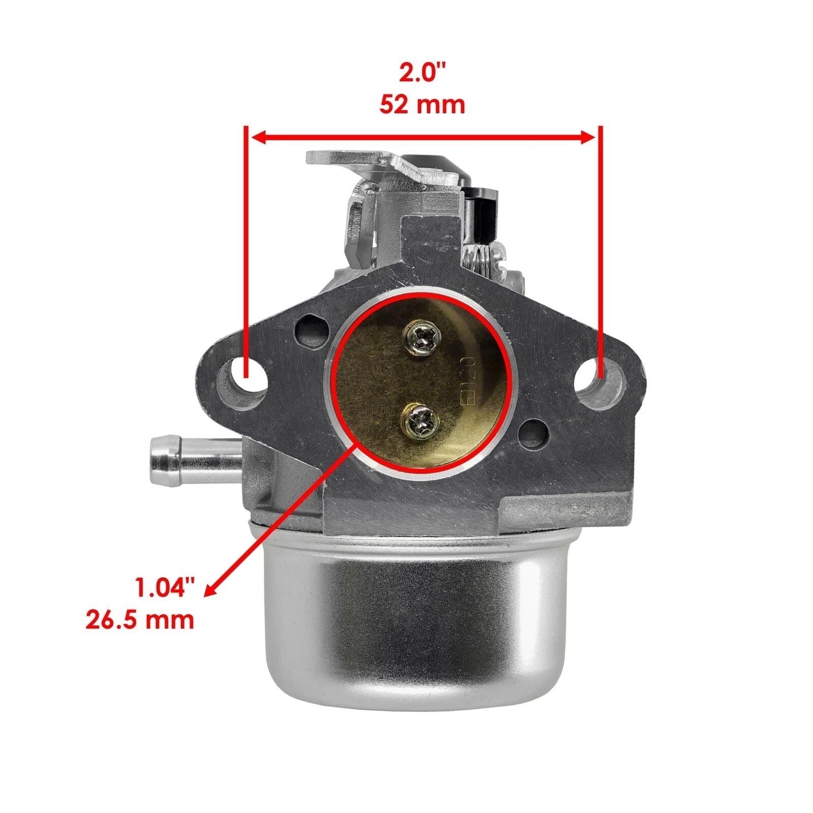 Caltric Carburetor For Kohler CH12.5-1928 Air Compressor 12-853-98-S 26mm