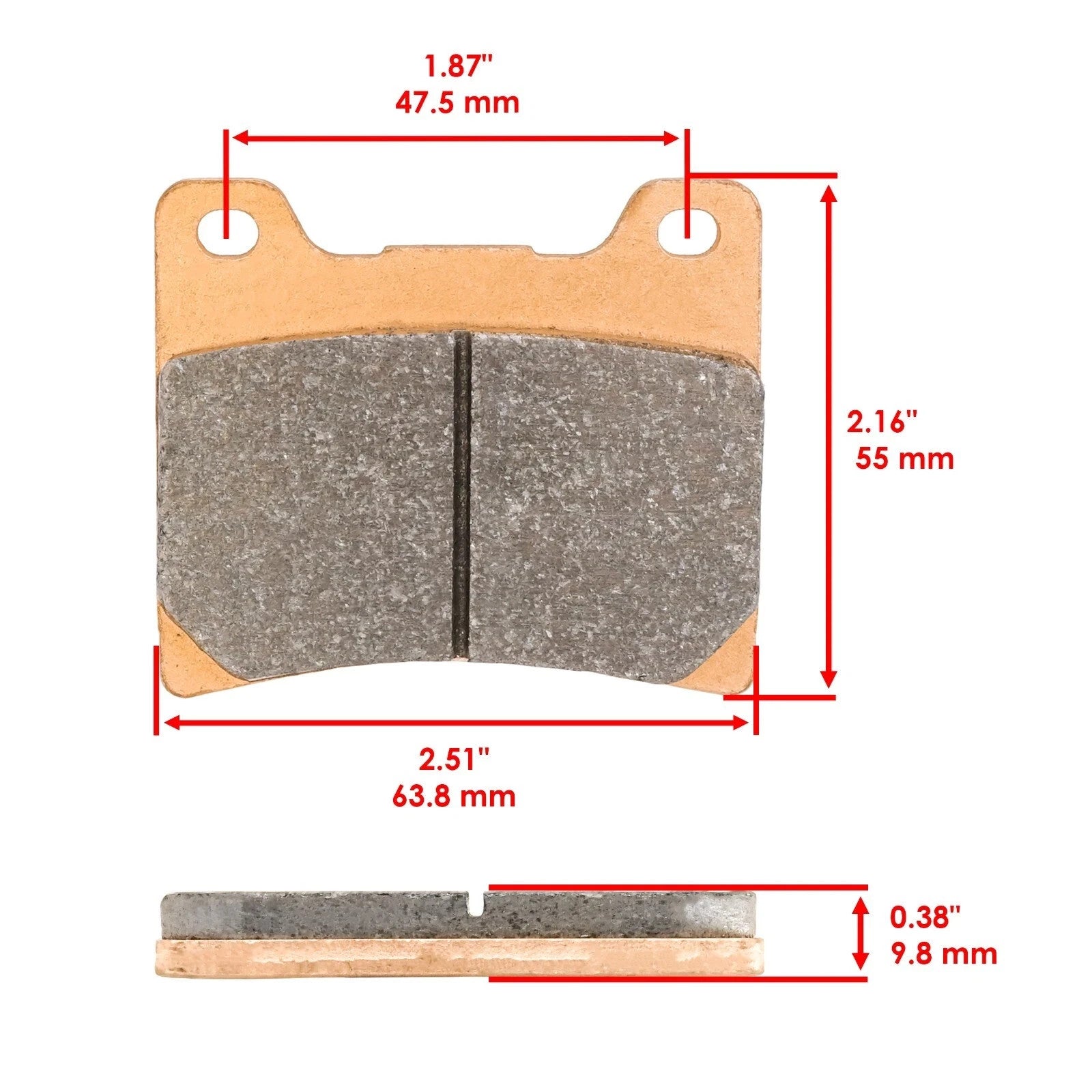 Front And Rear Brake Pads for Yamaha XVS1100 V-Star 1100 1999-2009