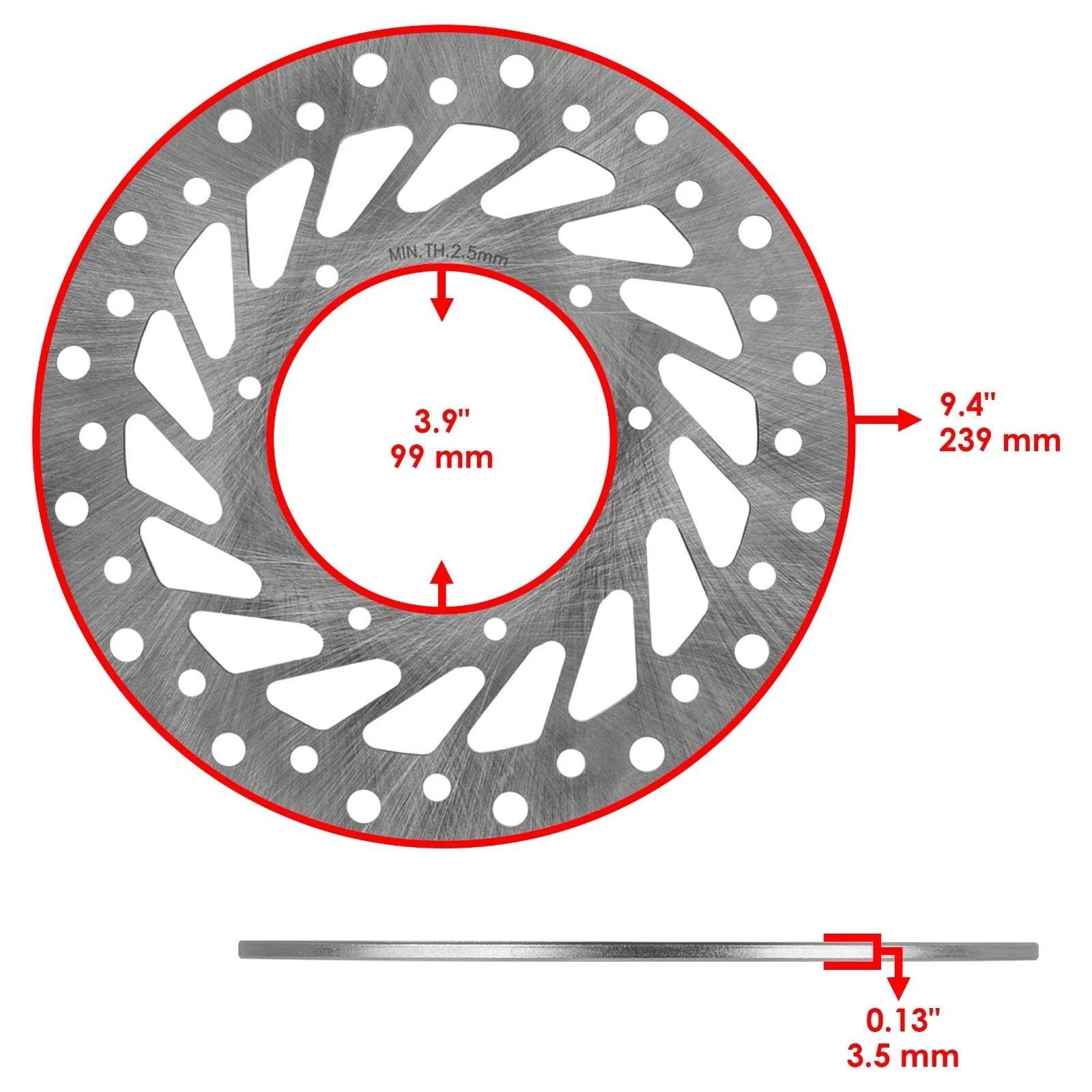 Front Rear Brake Disc Rotor for Honda CR125R 2002 2003 2004 2005 2006 2007