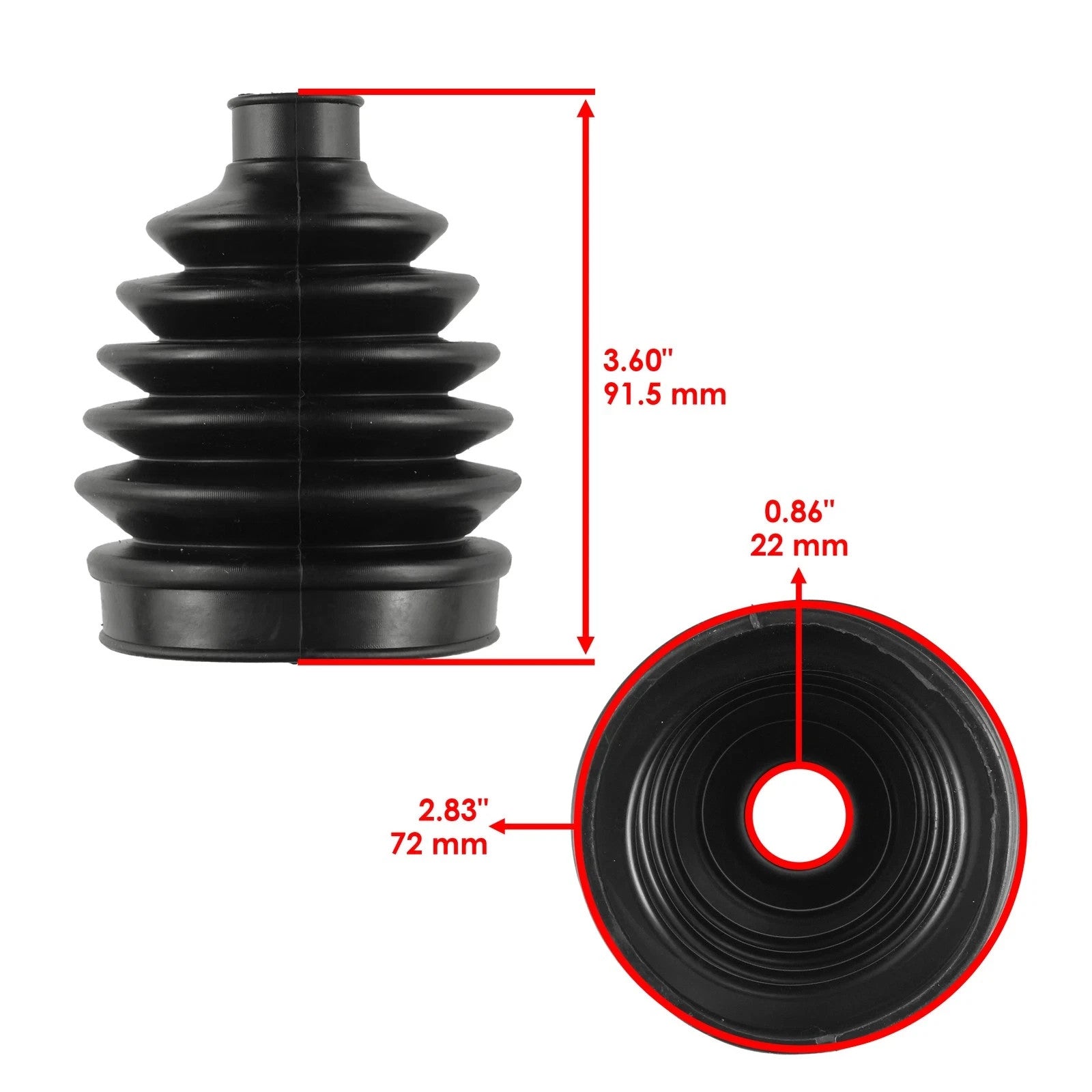 2 Rear Axle Inner Outer CV Boot Kit Fits Polaris Sportsman 400 4x4 2011-2014