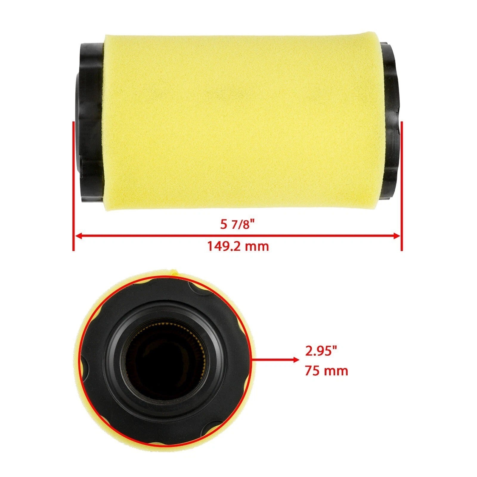 Caltric Air Filter For John Deere LA115 D120 E110 S110 GY21055 MIU11511 MIU11513