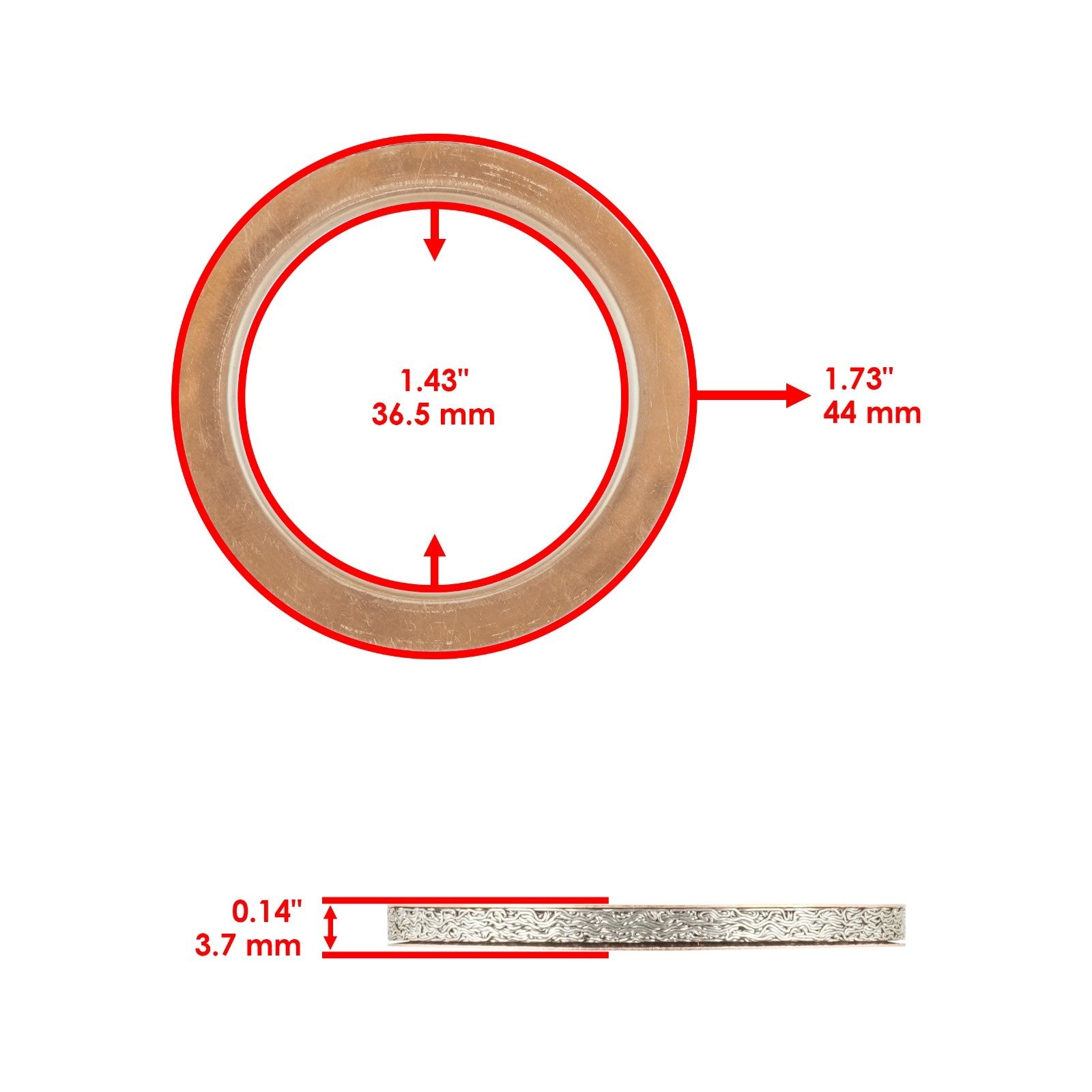 Exhaust Pipe Gaskets for Yamaha R6 YZF-R6 YZFR6 2006-2020