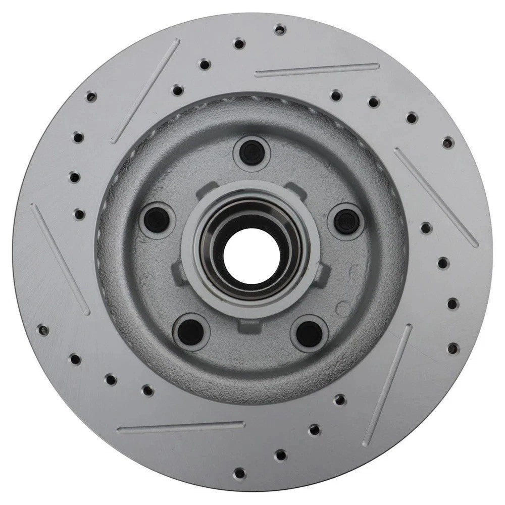 Performance Brake Rotor Drilled & Slotted Coated Front Pair for Chevy