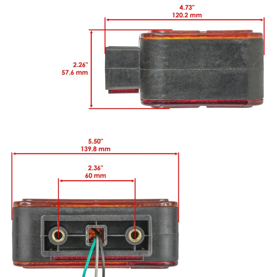 Caltric Left & Right Taillight Assembly For John Deere 2027R 2305 2320 2520 2720