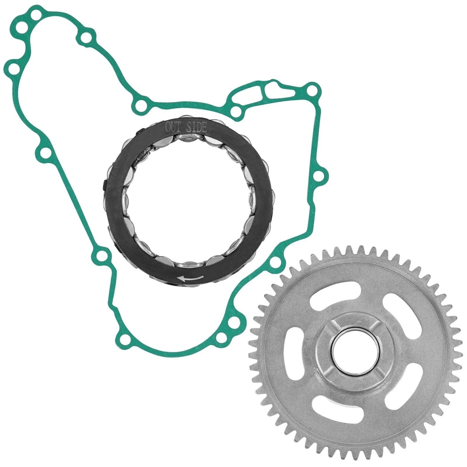 Starter Clutch Sprag Idler Gear W/Gasket For Kawasaki KFX450R KSF450B 2008-14