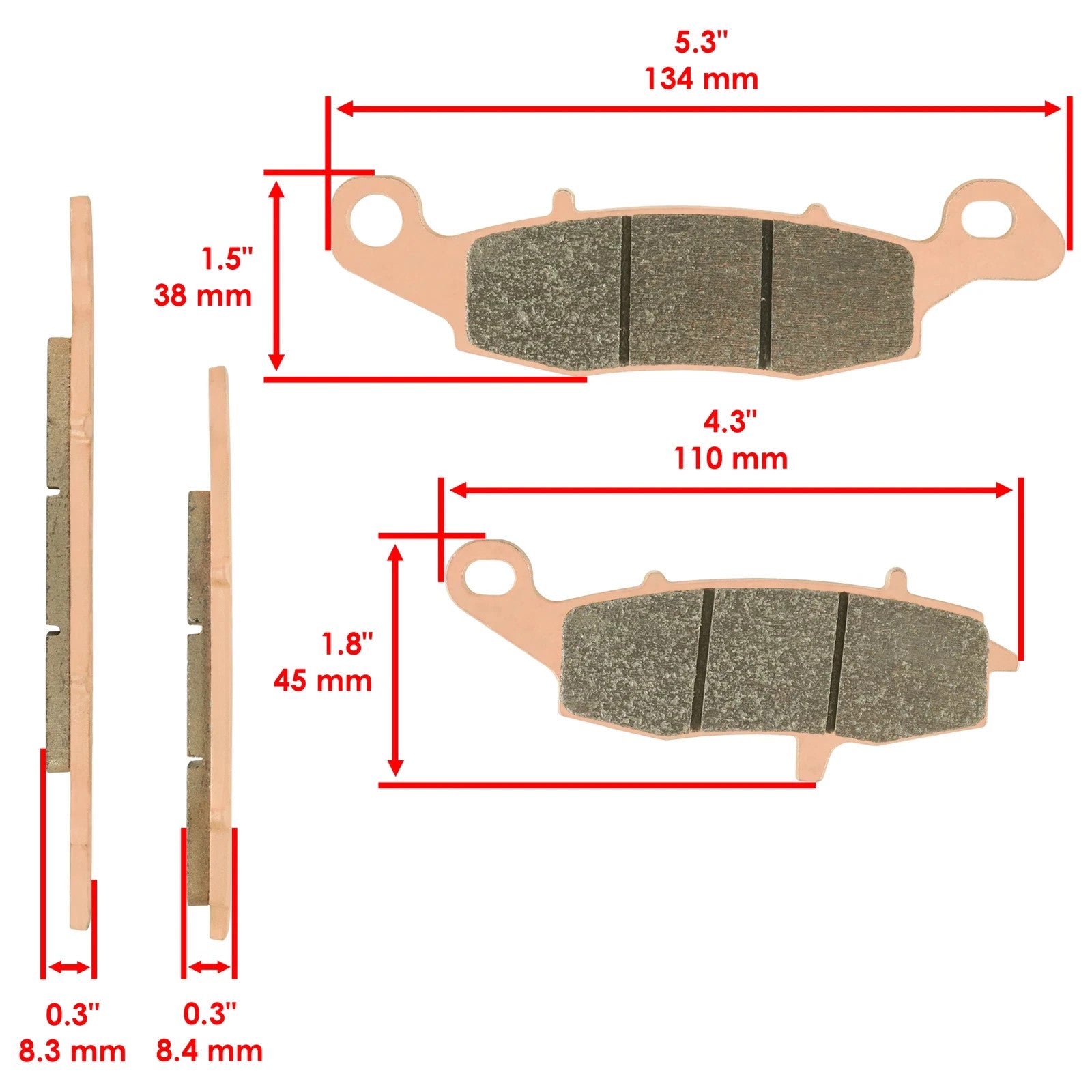 Front And Rear Brake Pads for Kawasaki Versys 650 KLE650 Kle 650 2007-2014