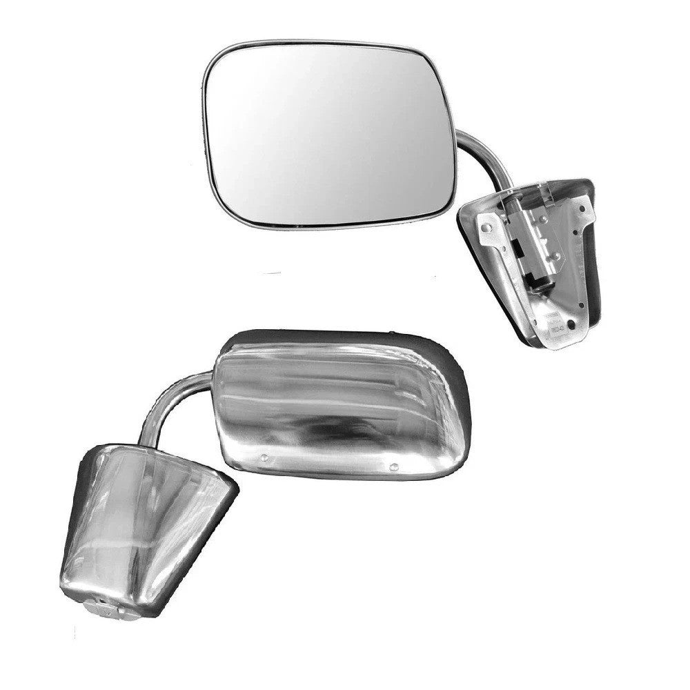Stainless Steel  Manual Side View Mirrors LH & RH Pair Set for Chevy Truck