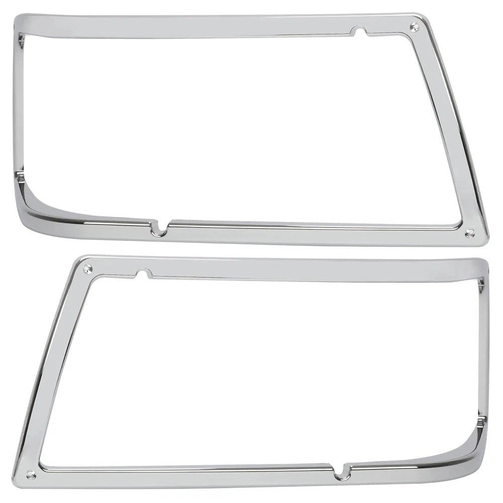For Peterbilt 375 385 Trucks Chrome Headlight Bezel Cover Trim Pair Left&Right