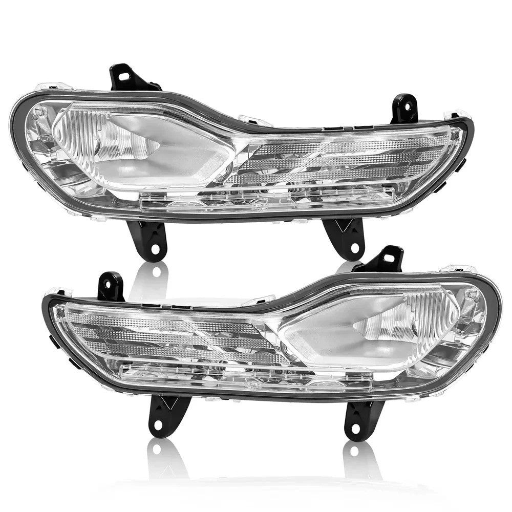 HECASA Clear Fog Light Bumper Lamps Left+Right Side For Ford Escape Kuga 2013-16
