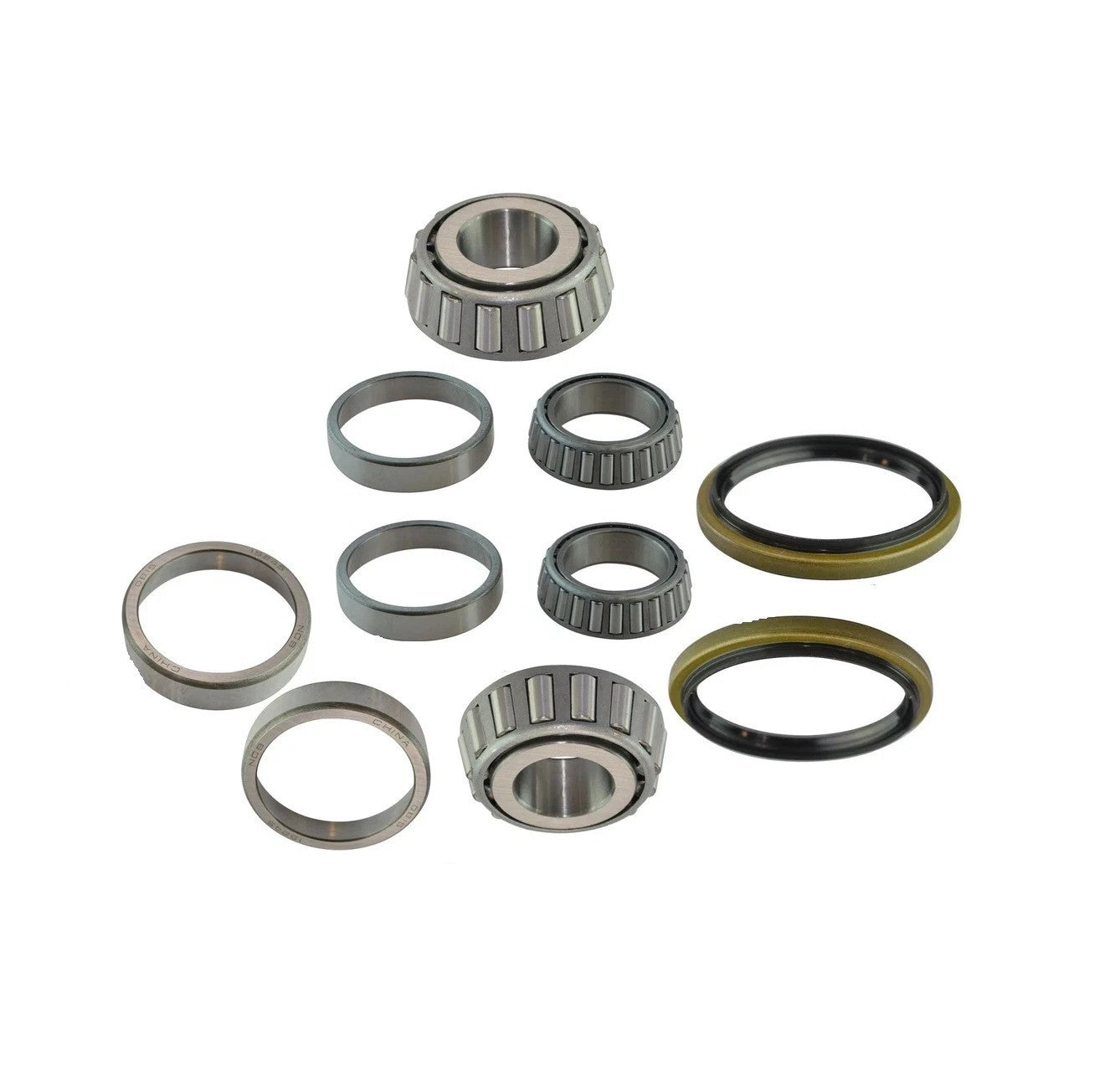 8 Piece Inner & Outer Wheel Bearing Race w/Seal Kit LH & RH Sides for Ford Truck