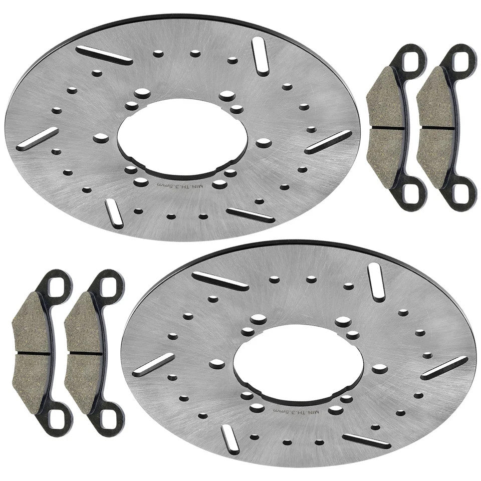 2 Front Brake Disc Rotor W/ Pad for Polaris Magnum 425 425L 4X4 1995 1996-1998