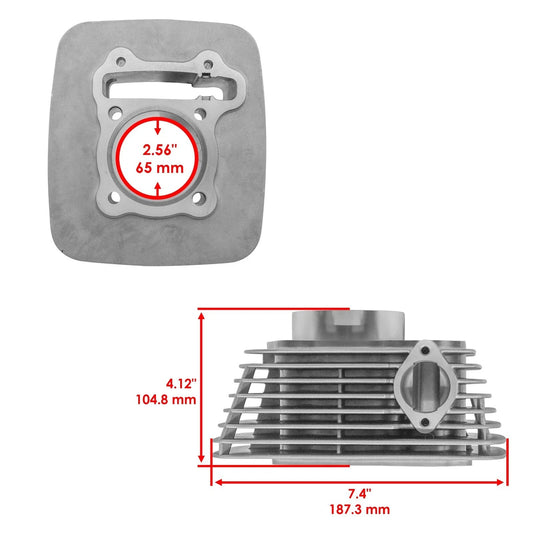 Caltric Cylinder For Polaris Phoenix 200 2005-2026 0452375 0452843 65mm 196cc