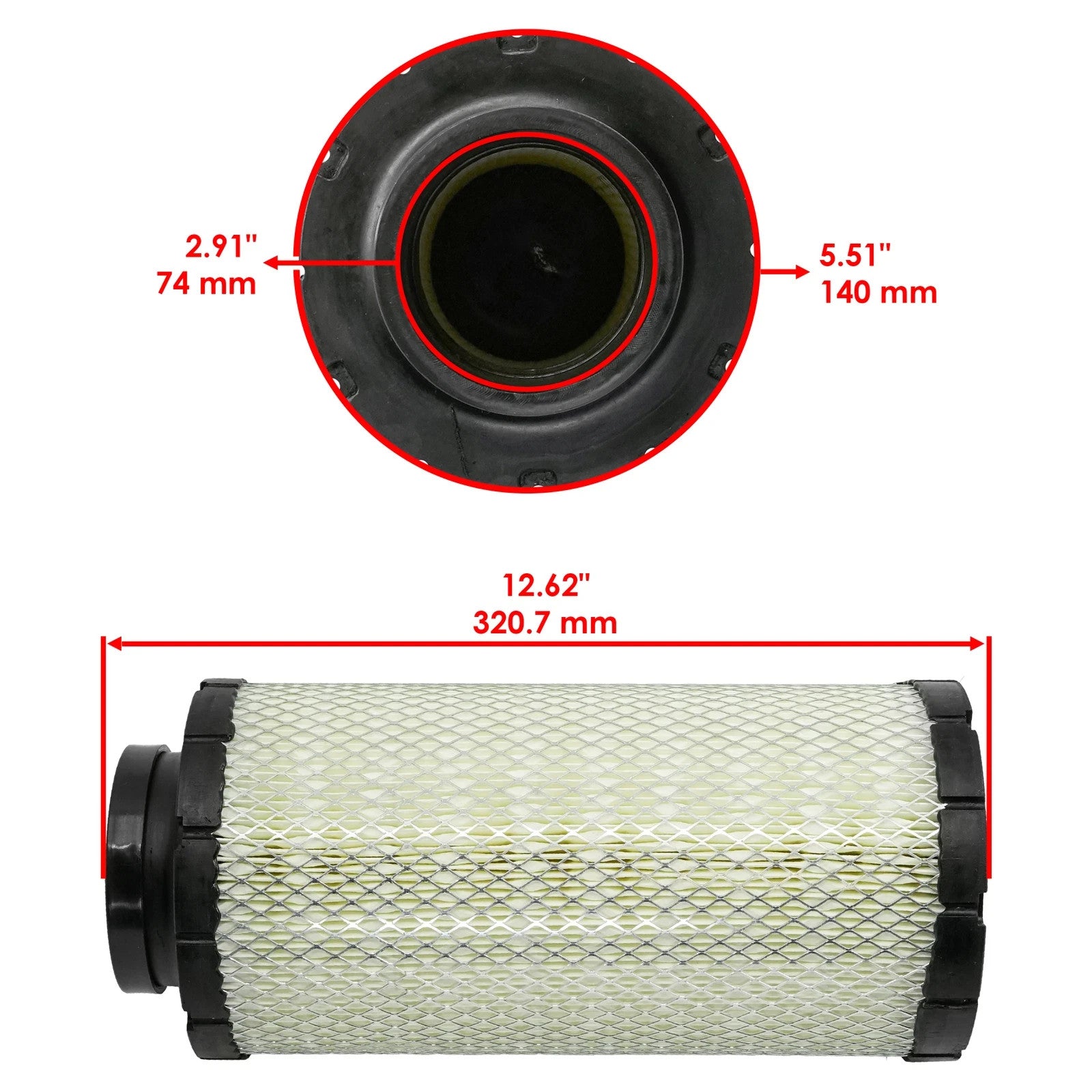 Caltric Air Filter For Polaris RZR XP/ XP PRO/ XP PRO 4 / Turbo EPS S/S4 16-2024