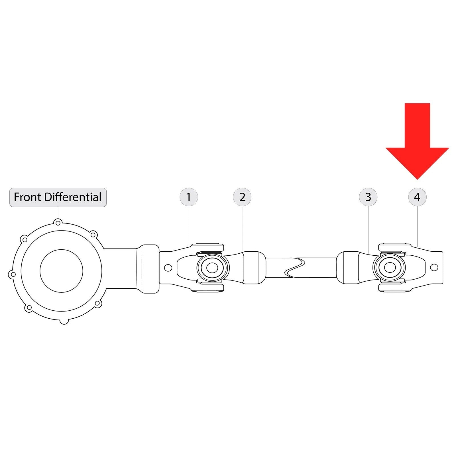 Front Drive Shaft Yoke W/U-Joint for Yamaha Wolverine 350 YFM350FX 4X4 1995-2005
