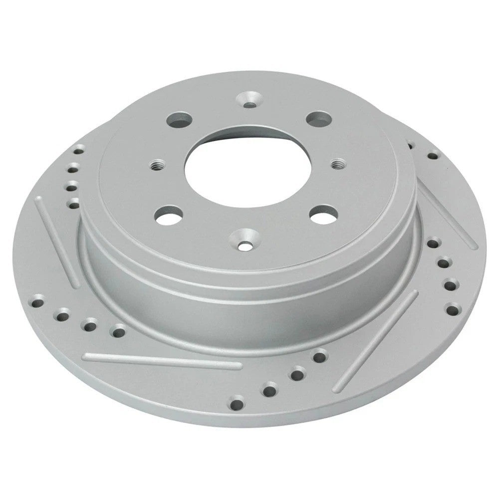 Rotor Brake Pad Ceramic Performance Drilled Slotted Rear Kit for Honda