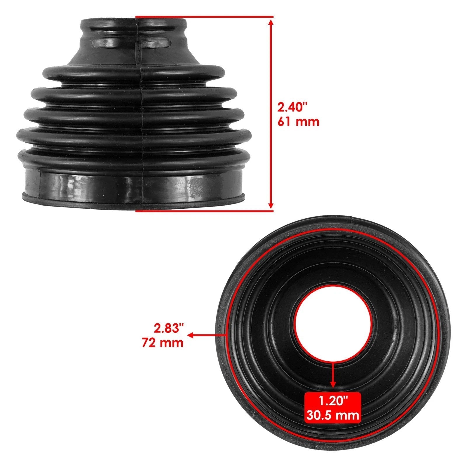 Caltric Front Drive Shaft Boot SET for Kawasaki Bayou 400 KLF400 4x4 1995-1999