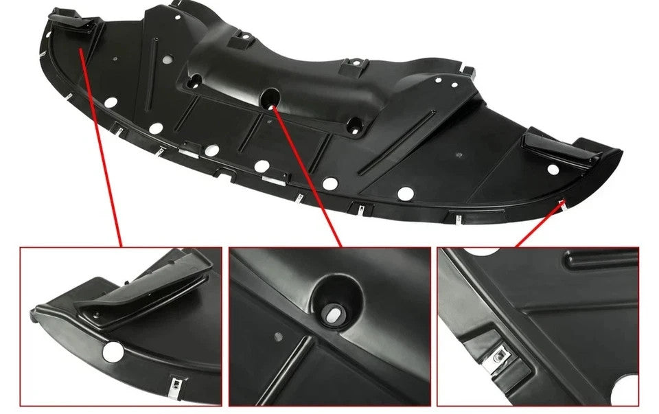 HECASA Front Engine Splash Shield Under Cover For Dodge Charger RWD 2015-2023